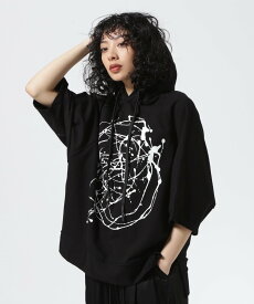 ROYAL FLASH KMRii/ケムリ/Hooded Drop Pullover ロイヤルフラッシュ トップス カットソー・Tシャツ ブラック【送料無料】