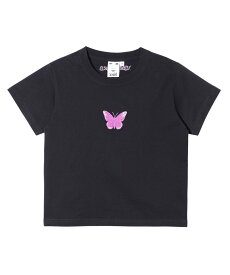 X-girl EMBROIDERED BUTTERFLY LOGO S/S BABY TEE Tシャツ X-girl エックスガール トップス カットソー・Tシャツ ブラック ピンク ホワイト【送料無料】