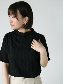 【SALE／20%OFF】Lugnoncure フリンジハイネックトップス テチチ トップス カットソー・Tシャツ ホワイト ブルー ブラック