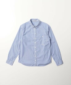 Mademoiselle NON NON スーピマサイロストライプ長袖シャツ マドモアゼルノンノン トップス シャツ・ブラウス グレー ホワイト ブルー【送料無料】