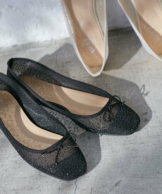 【SALE／30%OFF】ROPE' PICNIC PASSAGE 【AIRina/エアリーナ】軽くてやわらかいシアーグリッターバレエシューズ ロペピクニック シューズ・靴 バレエシューズ ブラック ベージュ