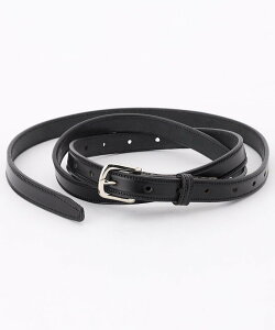 monitaly Extra Long Leather Belt �t���[�N�X�X�g�A �t�@�b�V�����G�� �x���g �u���b�N�y���������z
