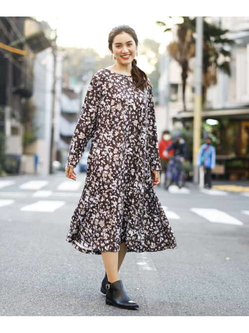 Eur3 大きいサイズ 洗える フラワープリントワンピース Rakuten Fashion 楽天ファッション 旧楽天 ブランドアベニュー Cf9429