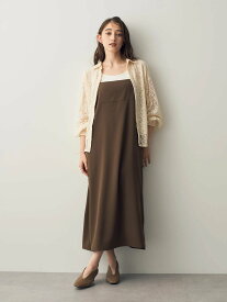 【SALE／50%OFF】YECCA VECCA ロングキャミワンピース/23AW イェッカヴェッカ ワンピース・ドレス ワンピース ブラック ブラウン【送料無料】