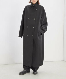 【SALE／35%OFF】SHIPS WOMEN Wai+: リサイクル ポリエステル サージ コート ◇ シップス ジャケット・アウター ムートンコート ブラック ベージュ【送料無料】