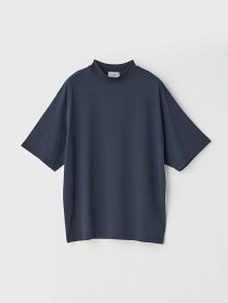 JOHN SMEDLEY コットン オーバーサイズモックネックTシャツ｜UTS952 ジョンスメドレー トップス カットソー・Tシャツ ネイビー【送料無料】
