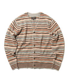 【SALE／40%OFF】BEAMS PLUS BEAMS PLUS / ボーダー柄 カーディガン ビームス メン トップス ニット レッド オレンジ【送料無料】