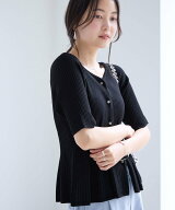 VIS 【再入荷】ウエストタックカーディガン/イージーケア ビス トップス カーディガン ブルー ブラック …