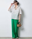シアーチェックショート丈ブラウス<大きいサイズ有>シックスタイル