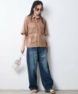 シアーチェックショート丈ブラウス<大きいサイズ有>シックスタイル