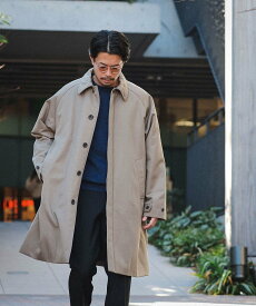 【SALE／60%OFF】BEAMS MEN BEAMS / イージーフィット ステンカラーコート 22FW ビームス アウトレット ジャケット・アウター その他のジャケット・アウター ブラック ベージュ【送料無料】