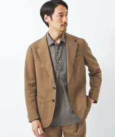 【SALE／60%OFF】UNITED ARROWS green label relaxing 麻混カルゼ 3B ジャケット ユナイテッドアローズ アウトレット ジャケット・アウター テーラードジャケット・ブレザー ブラウン グレー ネイビー【送料無料】