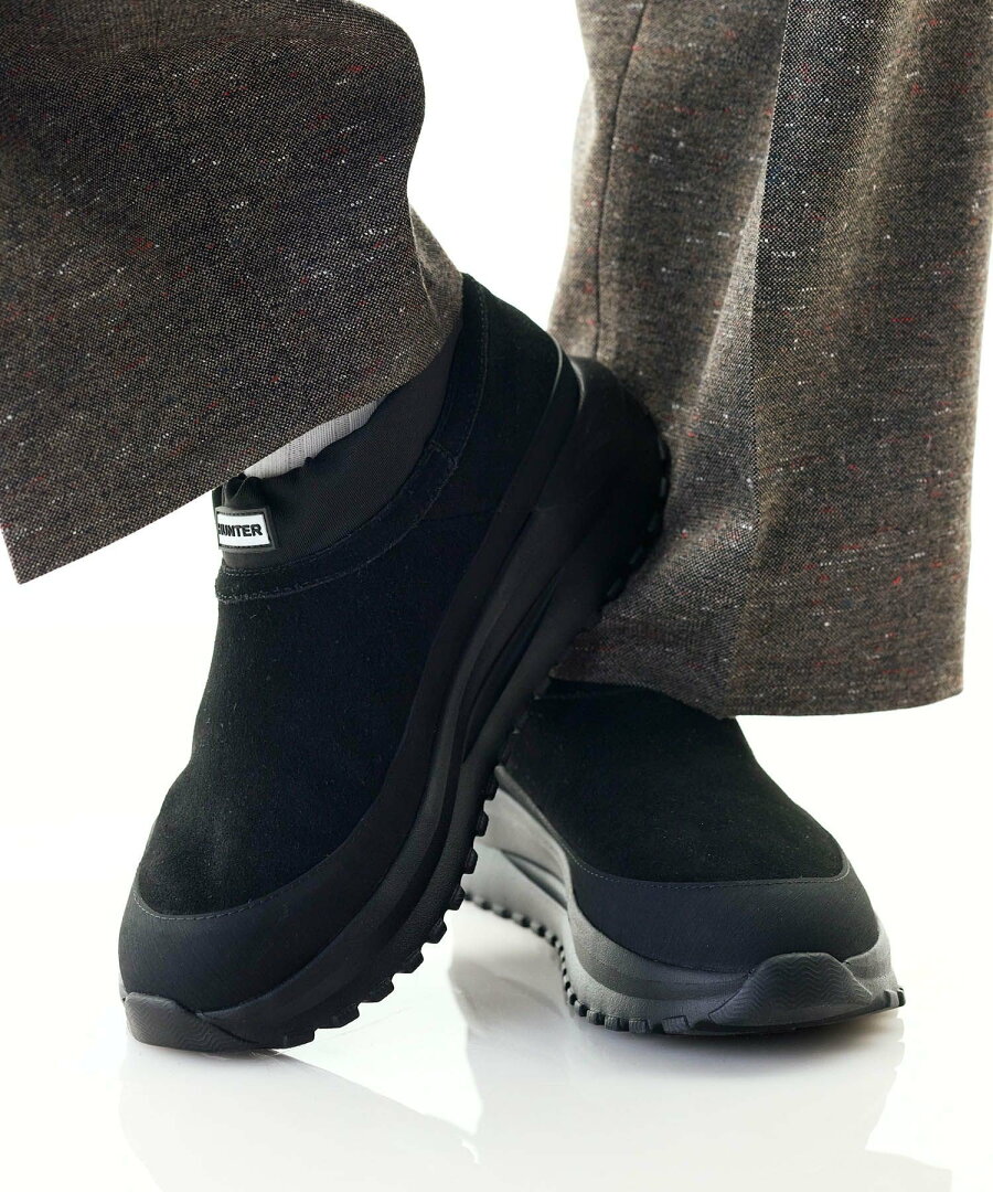 ADAM ET ROPE' FEMME 【HUNTER for ADAM ET ROPE'】別注 TRAVEL FLOW SUEDE TRAINER アダムエロペ シューズ・靴 スニーカー ホワイト ブラック【送料無料】 - メイン画像 2