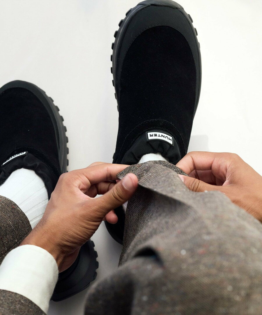 ADAM ET ROPE' FEMME 【HUNTER for ADAM ET ROPE'】別注 TRAVEL FLOW SUEDE TRAINER アダムエロペ シューズ・靴 スニーカー ホワイト ブラック【送料無料】 - メイン画像 12