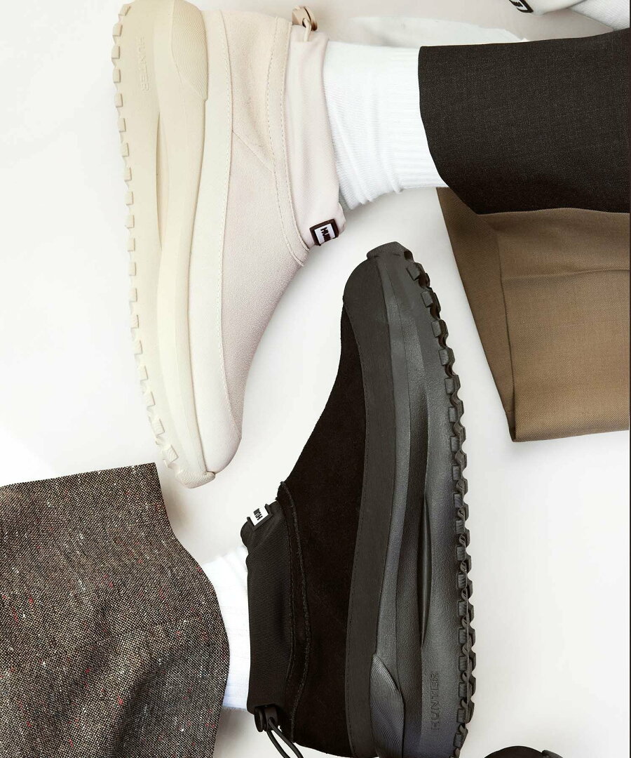 ADAM ET ROPE' FEMME 【HUNTER for ADAM ET ROPE'】別注 TRAVEL FLOW SUEDE TRAINER アダムエロペ シューズ・靴 スニーカー ホワイト ブラック【送料無料】 - メイン画像 14