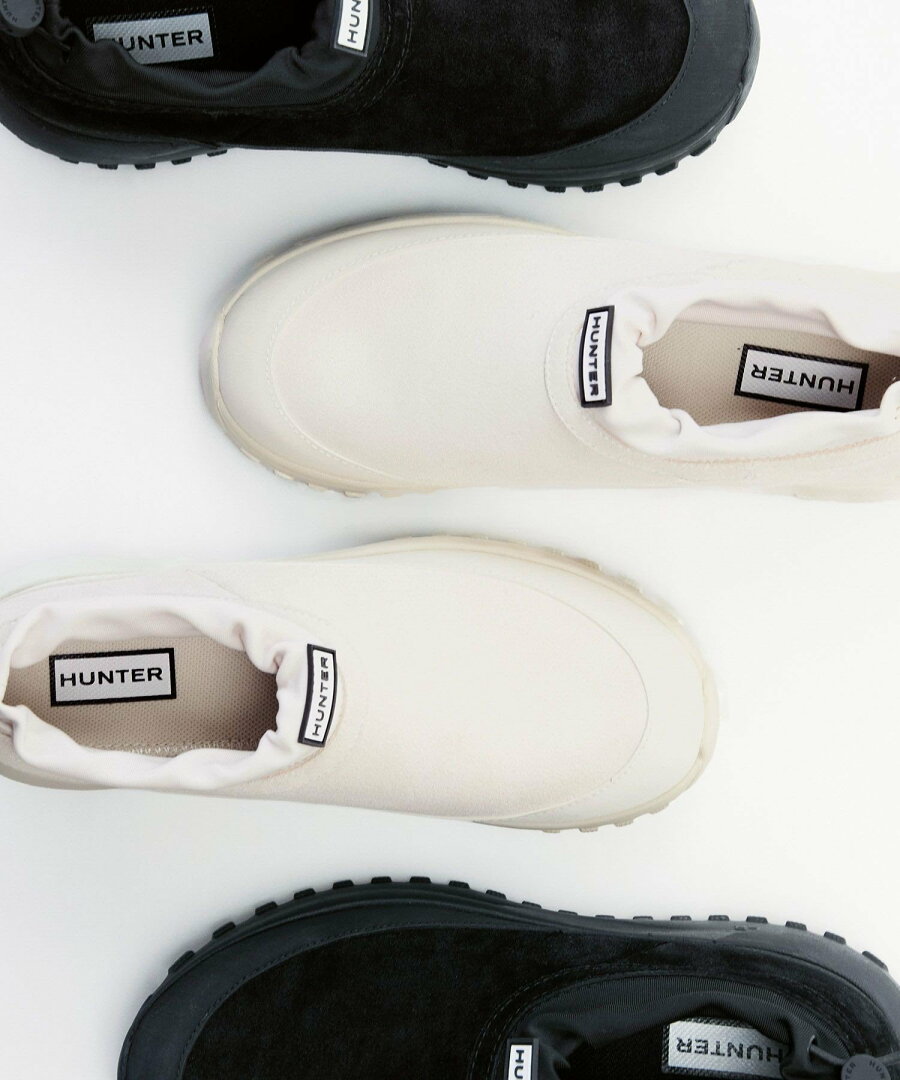 ADAM ET ROPE' FEMME 【HUNTER for ADAM ET ROPE'】別注 TRAVEL FLOW SUEDE TRAINER アダムエロペ シューズ・靴 スニーカー ホワイト ブラック【送料無料】 - メイン画像 15