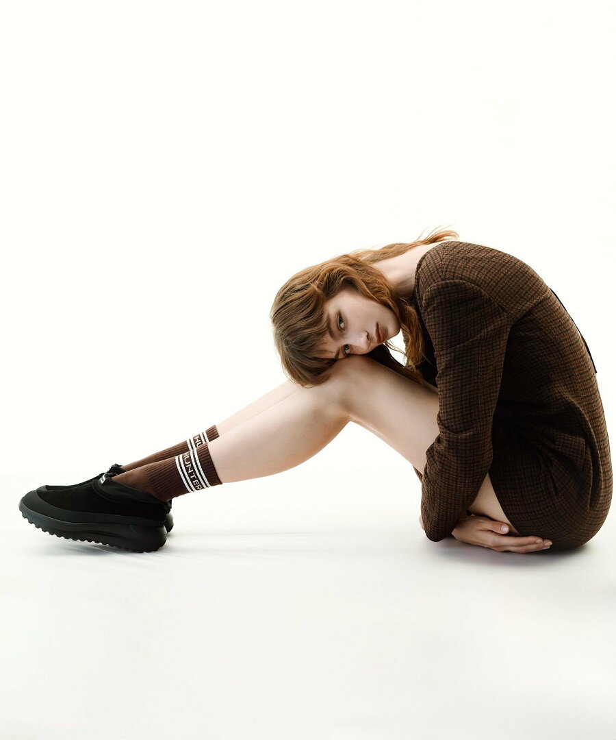 ADAM ET ROPE' FEMME 【HUNTER for ADAM ET ROPE'】別注 TRAVEL FLOW SUEDE TRAINER アダムエロペ シューズ・靴 スニーカー ホワイト ブラック【送料無料】 - メイン画像 7
