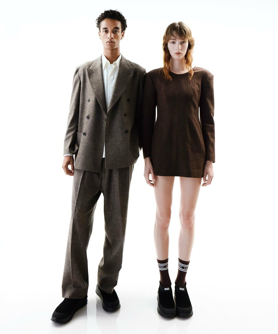 ADAM ET ROPE' FEMME 【HUNTER for ADAM ET ROPE'】別注 TRAVEL FLOW SUEDE TRAINER アダムエロペ シューズ・靴 スニーカー ホワイト ブラック【送料無料】 - メイン画像 10