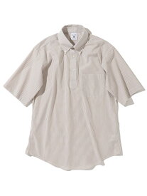 SHIPS Southwick: ストライプ プルオーバー ボタンダウンシャツ S/S シップス トップス シャツ・ブラウス ブルー カーキ グリーン【送料無料】