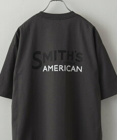 coen SMITH'S(スミス)別注ロゴプリントTシャツ コーエン トップス カットソー・Tシャツ グレー ホワイト ブルー