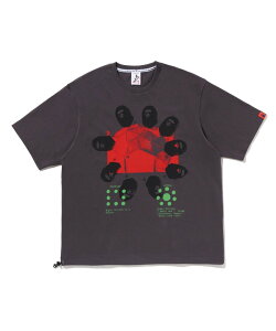 A BATHING APE BAPE BY KAZUKI KURAISHI �gGEODESIE�h SHORT SLEEVES TEE �A �x�C�V���O �G�C�v �g�b�v�X �J�b�g�\�[�ET�V���c �O���[ �z���C�g �x�[�W���y���������z