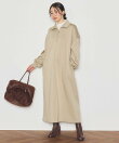 【予約で10%OFF】グレディブリリアン/Gready Brilliant/裏起毛衿ハーフジップワンピース