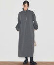 【予約で10%OFF】グレディブリリアン/Gready Brilliant/裏起毛衿ハーフジップワンピース