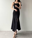 Louere イレヘム深スリットマーメイドキャミワンピース