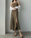 Louere イレヘム深スリットマーメイドキャミワンピース
