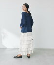 【2サイズ展開】カッセンフリルロングスカート