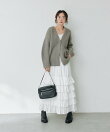 【2サイズ展開】カッセンフリルロングスカート