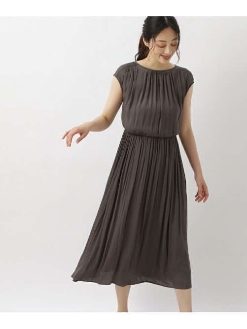 Natural Beauty Basic 割繊サテンギャザーワンピース Rakuten Fashion 楽天ファッション 旧楽天ブランドアベニュー Dg2433