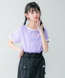 JENNI belle 【WEB限定】【UVカット】防蚊グラデロゴショート丈Tシャツ ジェニィオンラインショップ トップス カットソー・Tシャツ パープル ブルー ピンク