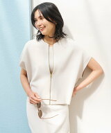 UNFILO 【接触冷感/UVカット】スゴ機能美ニット スリーブレスブルゾン アンフィーロ トップス ニット ブ…