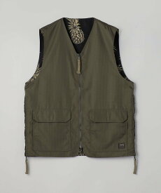 【SALE／35%OFF】coen TAION(タイオン)別注リバーシブルベスト コーエン ジャケット・アウター その他のジャケット・アウター ブラック グリーン【送料無料】