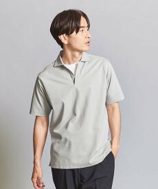 【SALE／30%OFF】BEAUTY&YOUTH UNITED ARROWS ハイゲージ モックロディ スキッパー ポロシャツ -抗菌・防臭機能付き- ユナイテッドアローズ アウトレット トップス カットソー・Tシャツ グレー ホワイト【送料無料】