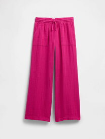 GAP (K)プルオン ワイド ガーゼパンツ (キッズ) ギャップ パンツ その他のパンツ ピンク【送料無料】