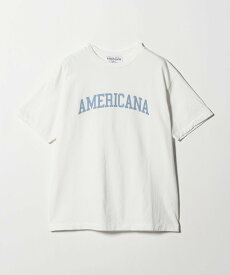 BEAUTY&YOUTH UNITED ARROWS ＜Americana＞ロゴプリントTシャツ ビューティー＆ユース　ユナイテッドアローズ トップス カットソー・Tシャツ ネイビー ホワイト【送料無料】