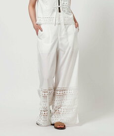 【SALE／70%OFF】BEAUTY&YOUTH UNITED ARROWS 【別注】＜ne Quittez pas＞レース ロングパンツ ユナイテッドアローズ アウトレット パンツ その他のパンツ ホワイト【送料無料】