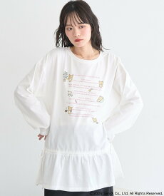 【SALE／45%OFF】earth music&ecology リラックマ×earth ブラウジングロンT アースミュージック&エコロジー トップス カットソー・Tシャツ ホワイト グレー
