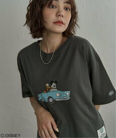 【SALE／10%OFF】notch. DISCUS ATHLETIC ディスカスアスレチック*Disney ディズニー Mickey ミッキーマウス Tシャツ ノッチ トップス カットソー・Tシャツ ホワイト ブラック グレー【送料無料】