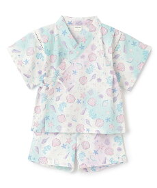 【SALE／56%OFF】petit main 【簡単着用】GIRLSアソート甚平 ナルミヤオンライン 着物・浴衣・和装小物 浴衣 ピンク ホワイト