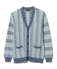 【SALE／70%OFF】BEAMS HEART BEAMS HEART / レトロ ジャガード ビッグ カーディガン ビームス アウトレット トップス ニット ブラック