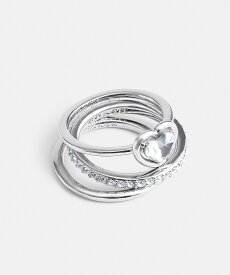 COACH 【公式】ハロー ハート リング セット コーチ アクセサリー・腕時計 リング・指輪 シルバー【送料無料】