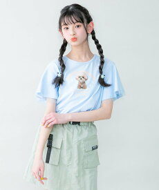 JENNI belle 【WEB限定】【UVカット】防蚊そでチュールレイヤードTシャツ ジェニィオンラインショップ トップス カットソー・Tシャツ ブルー ホワイト ピンク