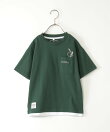 【親子コーデ】メガネポケ裾レイヤーTシャツ(120~160cm)