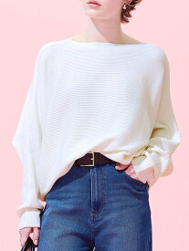 coca しっとりやわらかシンプルボートネックニットトップス コカ トップス ニット ブラック ブルー グレー ブラウン ホワイト ベージュ グリーン ピンク