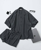 FREAK'S STORE リラックスフィット リネンタッチ セットアップ/オープンカラーシャツ/ワイドスラックス …