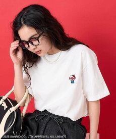 【SALE／10%OFF】FREAK'S STORE SANRIO 'HELLO KITTY' バックプリントTシャツ 25SS フリークスストア トップス カットソー・Tシャツ ホワイト グレー【送料無料】
