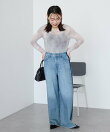 ニュアンス柄プリントシアープルオーバー